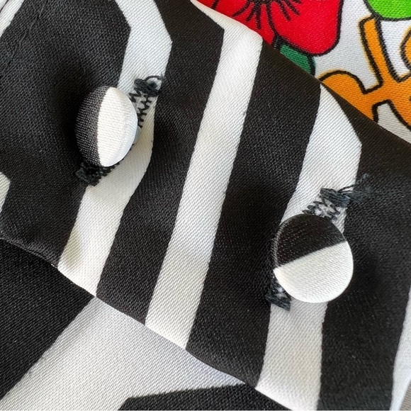 Vintage Lanvin I. Magnin Geometric Floral Button Front Blouse Mod Flowers Medium - Picture 11 of 16